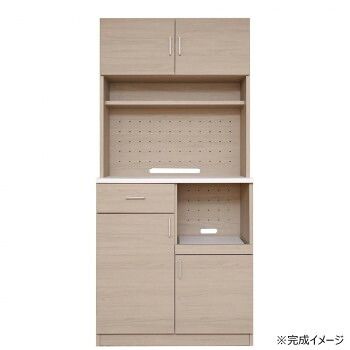 日本製組立家具 キッチンラック レンジ台 CO-CU-1885SR(2梱包)