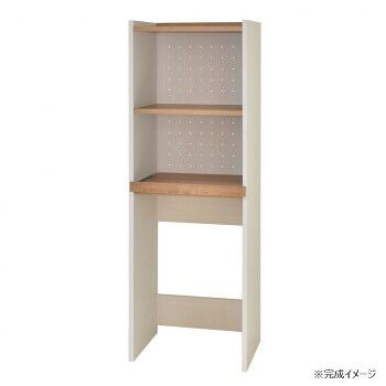 日本製組立家具 キッチンラック ゴミ箱収納スライド式レンジ台 CO-KR1760R 白