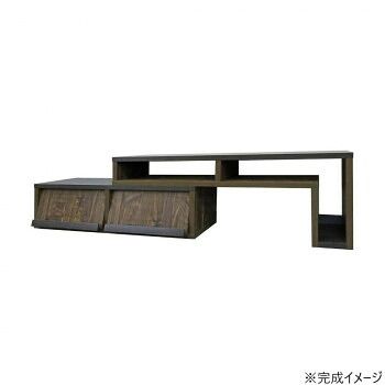 日本製組立家具 ブルックリンスタイル スライドテレビ台 ブラウン co-cr-105tv-br 15,741円