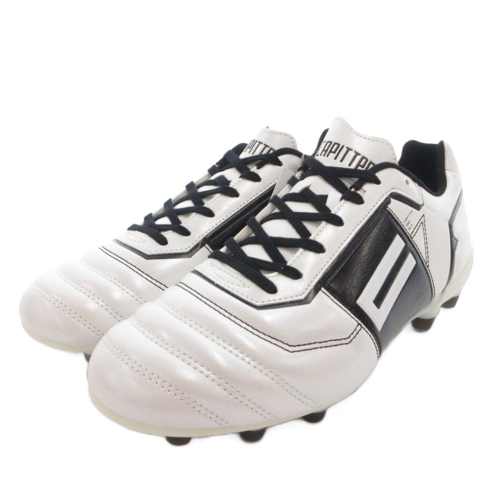 CAPITTEN タグ付き one mid スパイク サッカーシューズ レザー 25.5 白 黒 000910-010004-1 /FF ■GY05