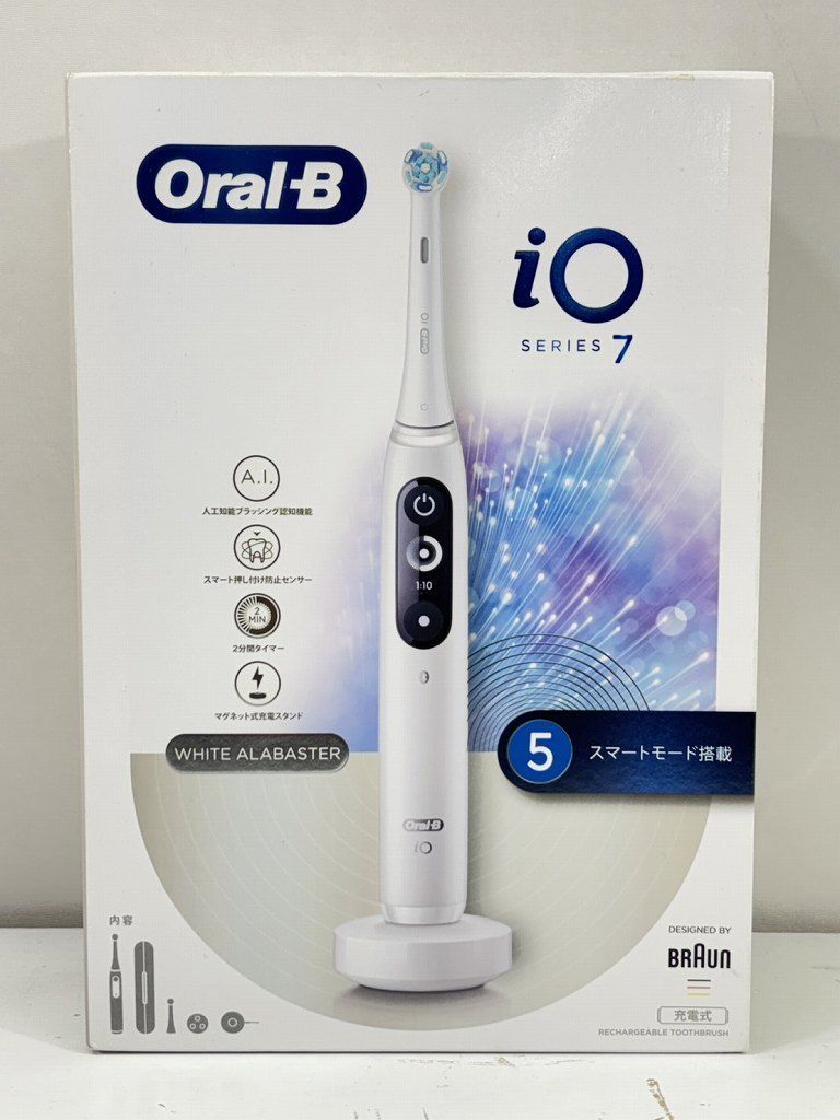 s26t-0078y【中古】【未使用品】BRAUN Oral-B io io7 SERISE7　ブラウン　オーラルB　電動歯ブラシ　Blutooth　iOM7.2A1.1BC WT-W