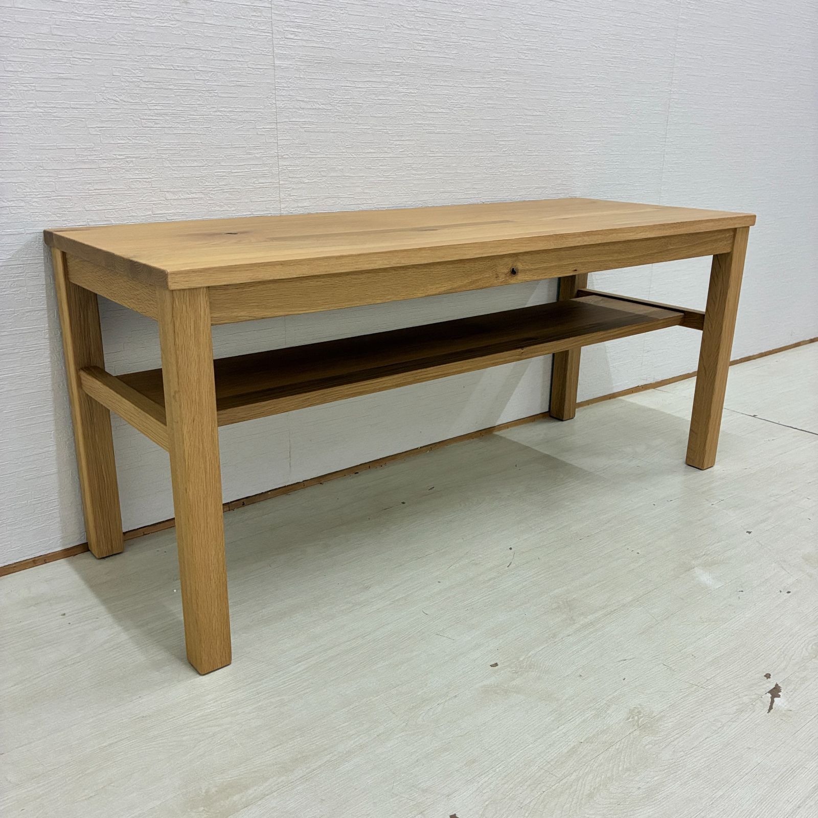 展示品【無印良品】オーク材 ベンチ ダイニングチェア 椅子 木製 天然 