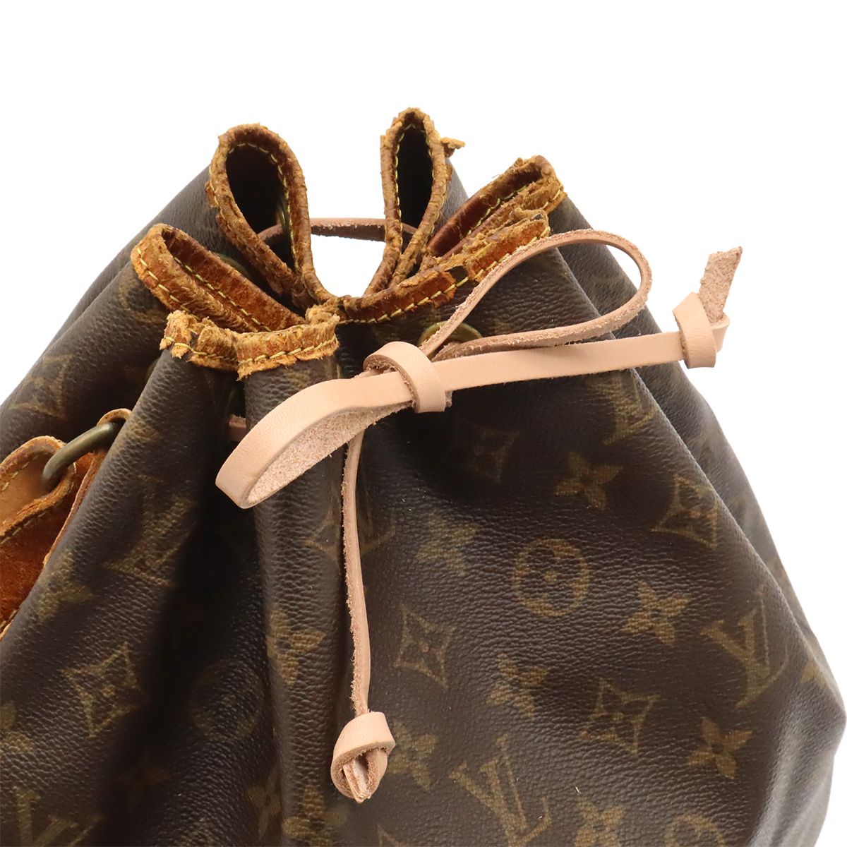 ルイヴィトン　ショルダーバッグ　ノエ　巾着　モノグラム　ブラウン　ヌメ革 LOUIS VUITTON ルイ ヴィトン モノグラム ノエ ショルダーバッグ