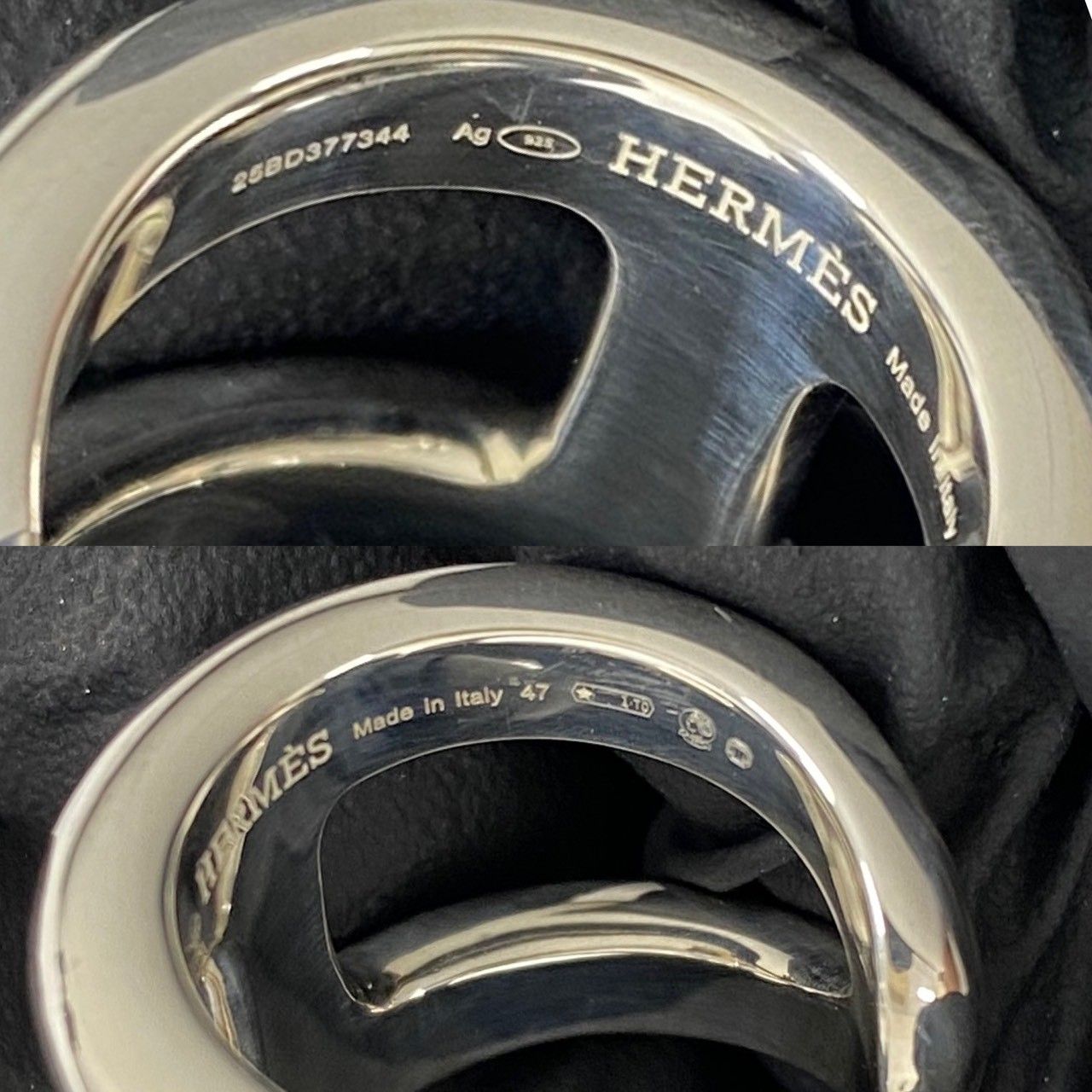 極 美品 希少品 保存箱付 HERMES エルメス オスモズ リング GM