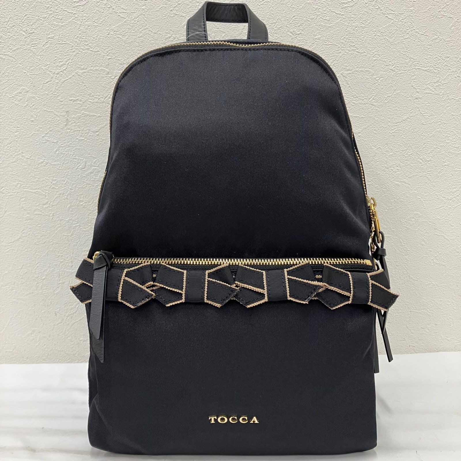 6128 TOCCA トッカ リュック バックパック ブラック系 黒 ナイロン 