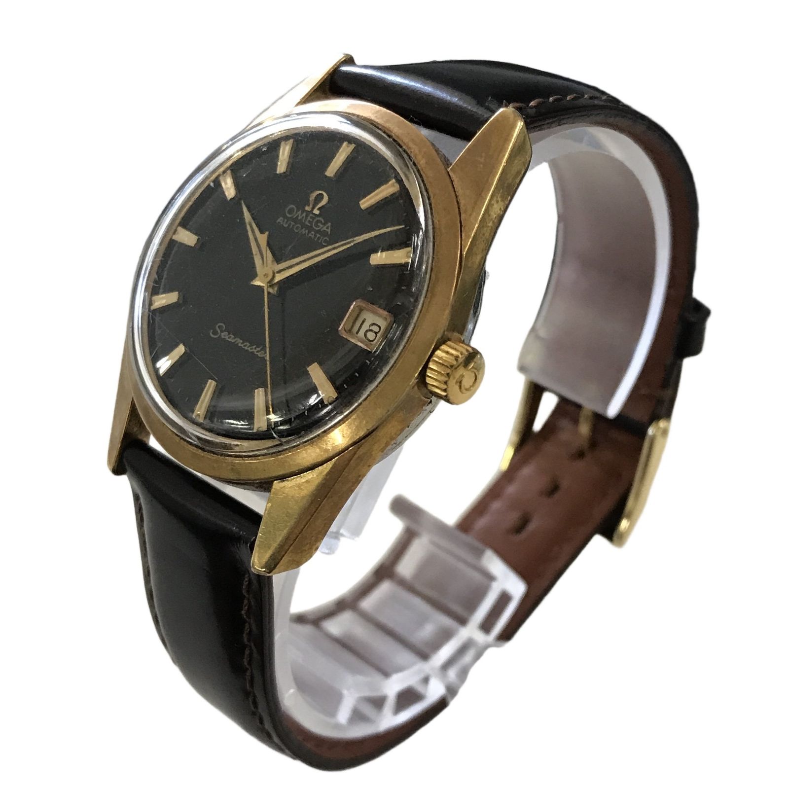オメガ シーマスター OMEGA Seamaster 黒文字盤 自動巻き メンズ