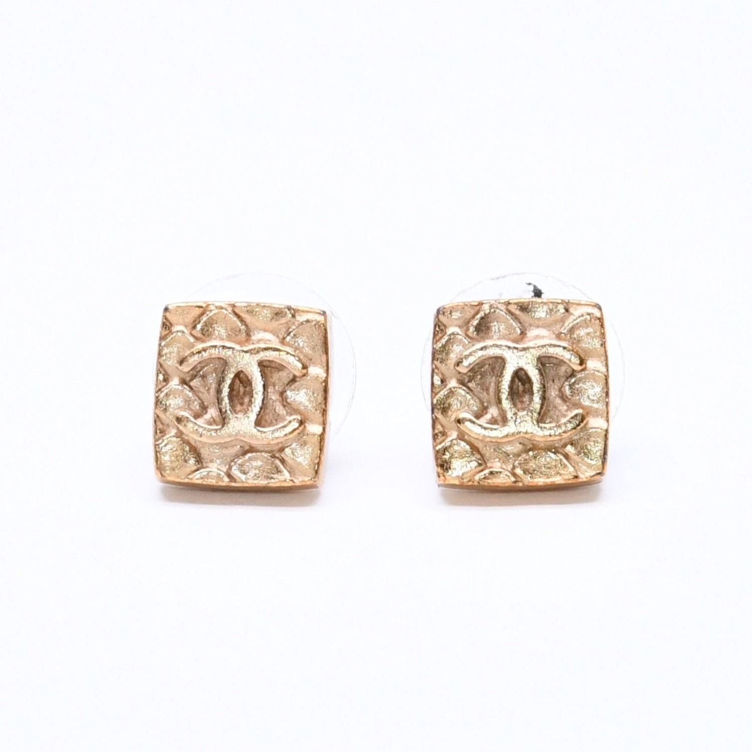 CHANEL シャネル ココマーク スクエアピアス 重量約4.96g 03P刻印