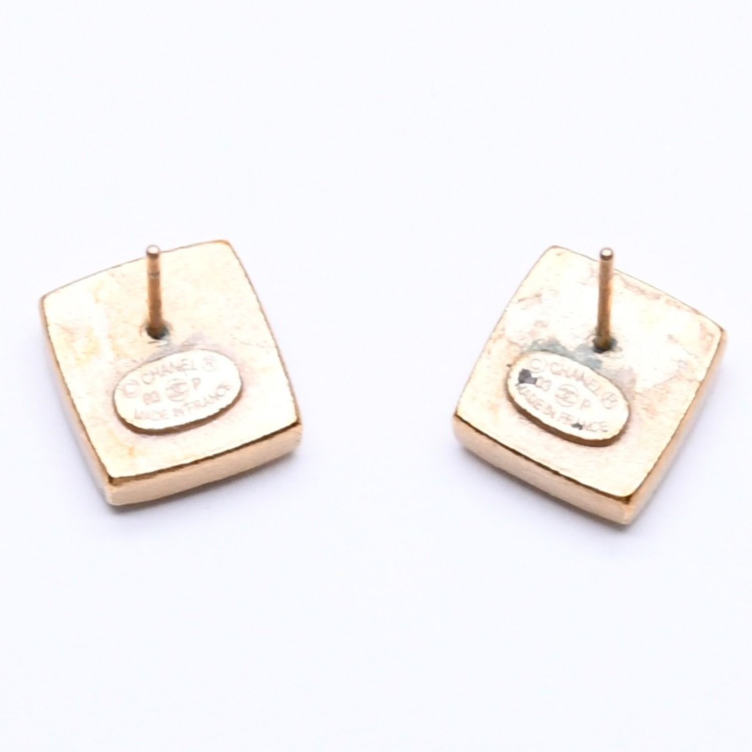CHANEL シャネル ココマーク スクエアピアス 重量約4.96g 03P刻印