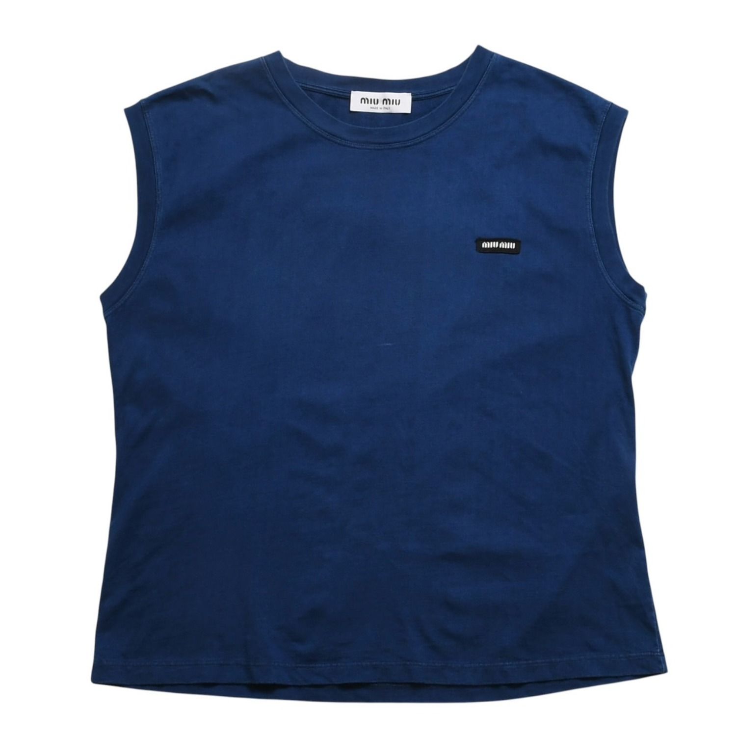 MIU MIUノースリーブ トップス 極美品 MIU MIU ミュウミュウ ノースリーブ ジャージ Tシャツ MJE15