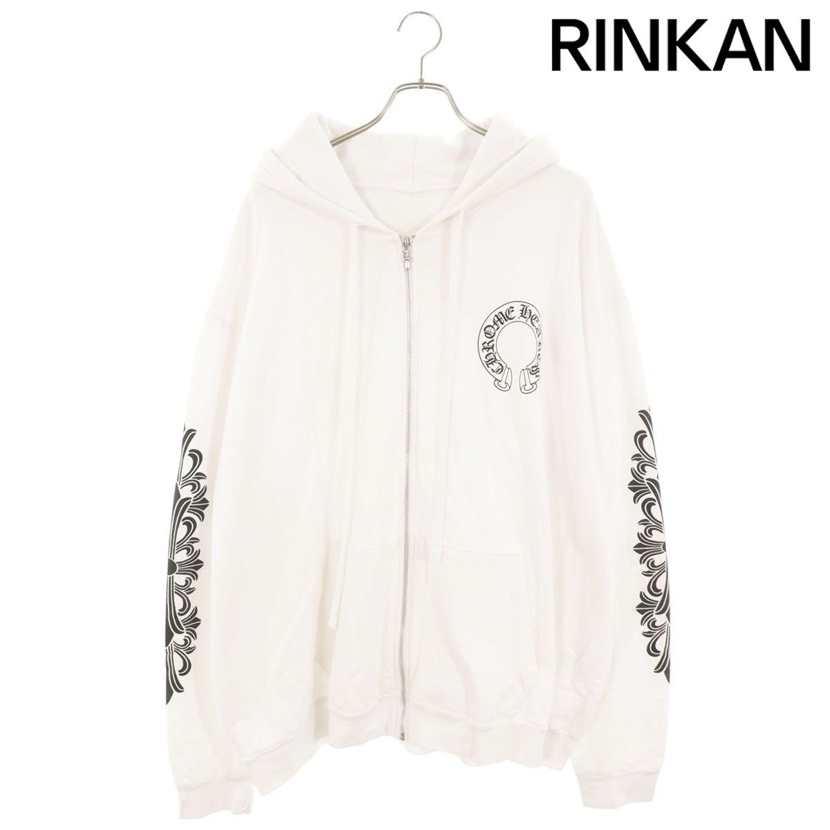 クロムハーツ SWTSHRT HD ZIP 袖フローラルホースシュープリント