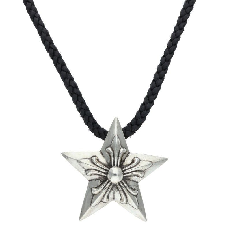 クロムハーツ  LARGE STAR/ラージスターペンダント シルバーネックレス メンズ クロムハーツ LARGE STAR/ラージスターペンダント シルバーネックレス