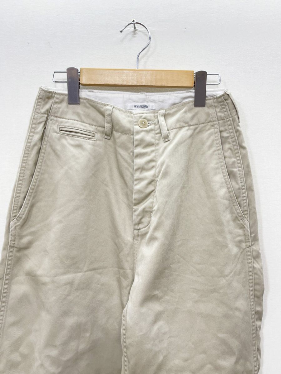 Whim Gazette ベージュ ワイドパンツ 36 Whim Gazette ウィムガゼット 綿100% ワイド パンツ size36/S相当