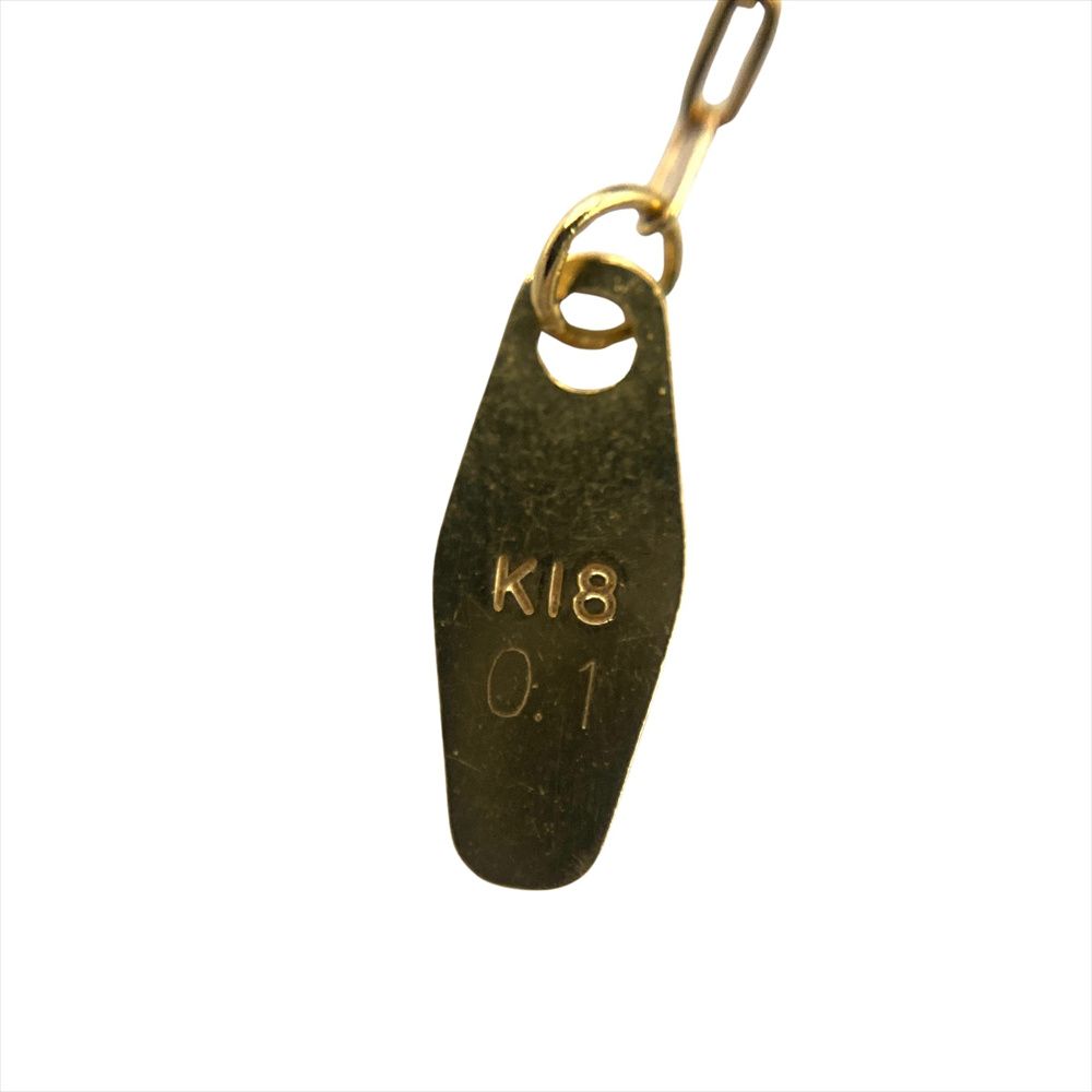アガット agete 1Pダイヤ ネックレス ダイヤモンド 0.1ct K18YG 0.9g