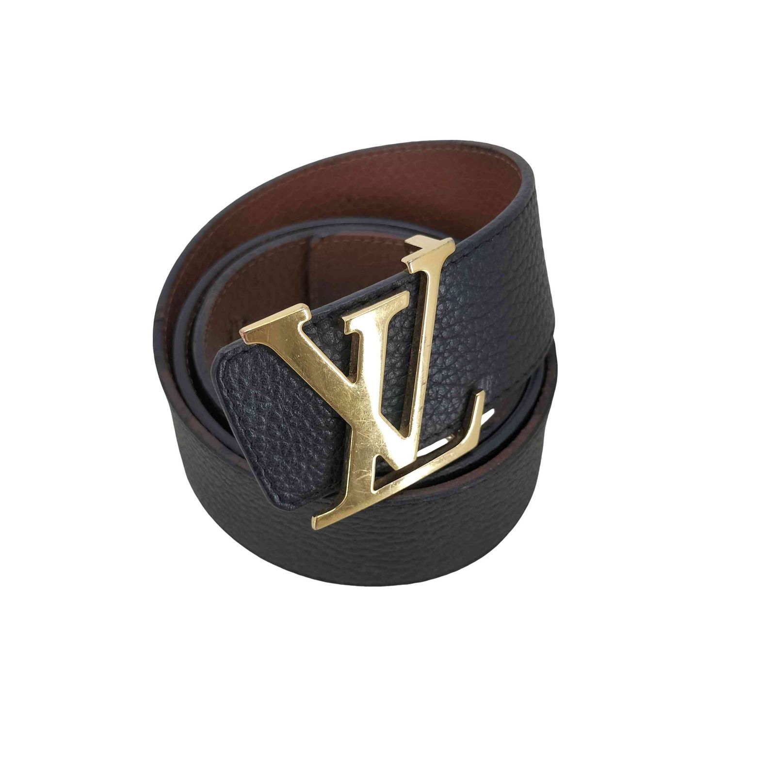 ルイヴィトン LOUIS VUITTON サンチュール イニシャル リバーシブルベルト メンズ 表記無