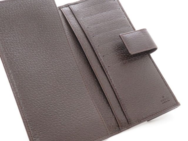 GUCCI グッチ GG Wホック長財布 ベージュ/ダークブラウン キャンバス