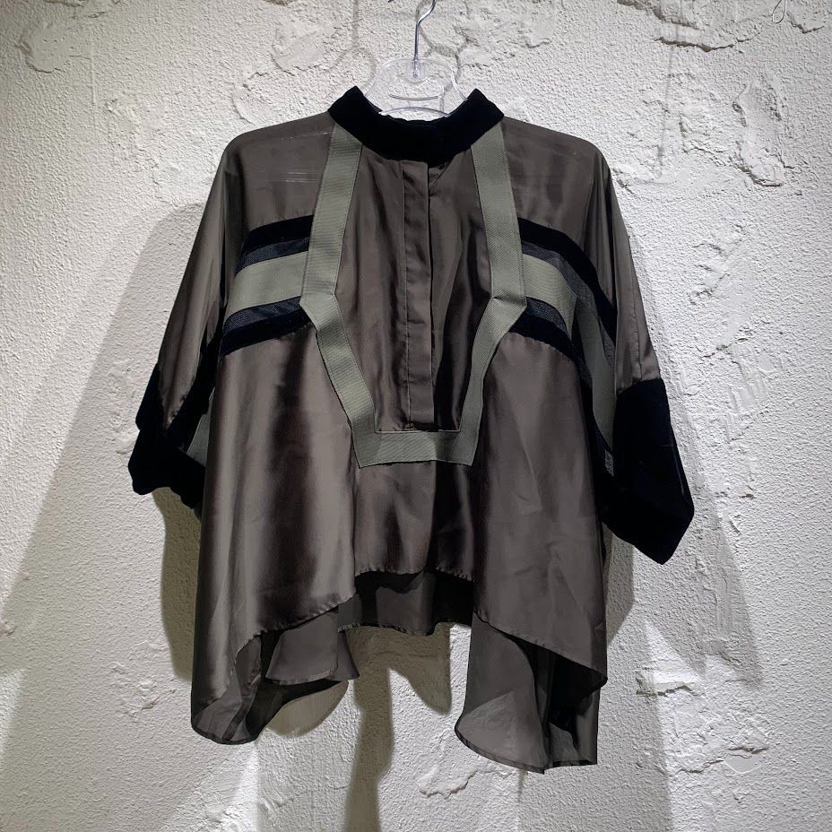 Sacai 20SS KIMONOスリーブベロアブラウス - メルカリ