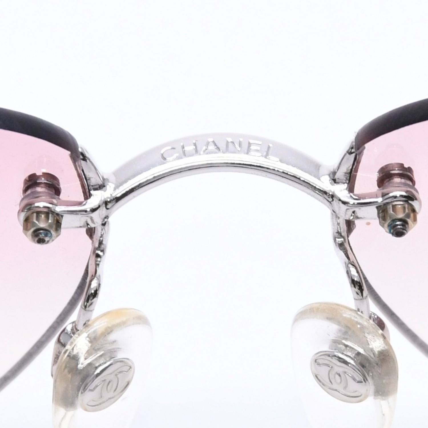 極美品 CHANEL シャネル リムレス サングラス アイウェア 4013 c.124