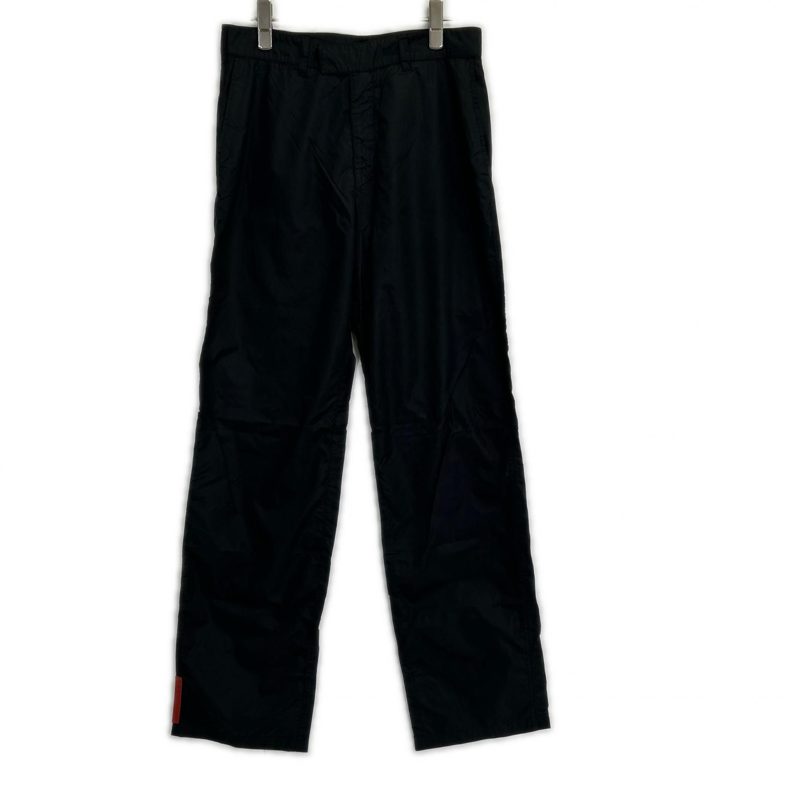 PRADA SPORT プラダスポーツ ブラック ナイロンパンツ ギミック 44