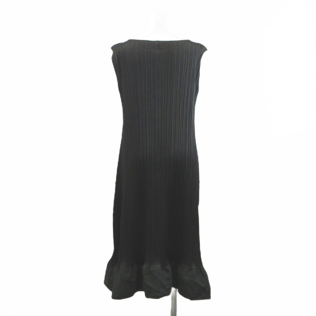プリーツプリーズ PLEATS PLEASE プリーツワンピース ロング丈 黒