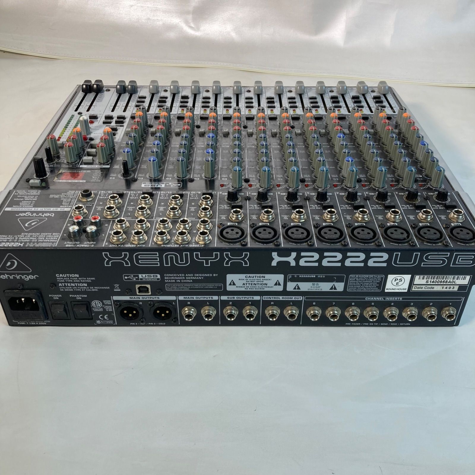 現状品】BEHRINGER XENYX X2222USB アナログミキサー - メルカリ