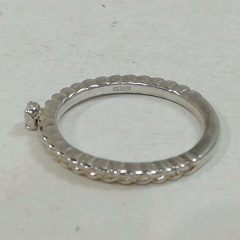 中古】NOJESS ノジェス シルバーラブラドライトピンキーリング 3号