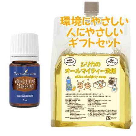YOUNG LIVING ヤング・リビング ブレンドエッセンシャルオイル ヤングリビングギャザリング 5mL　環境にやさしい、人にやさしいギフトセット
