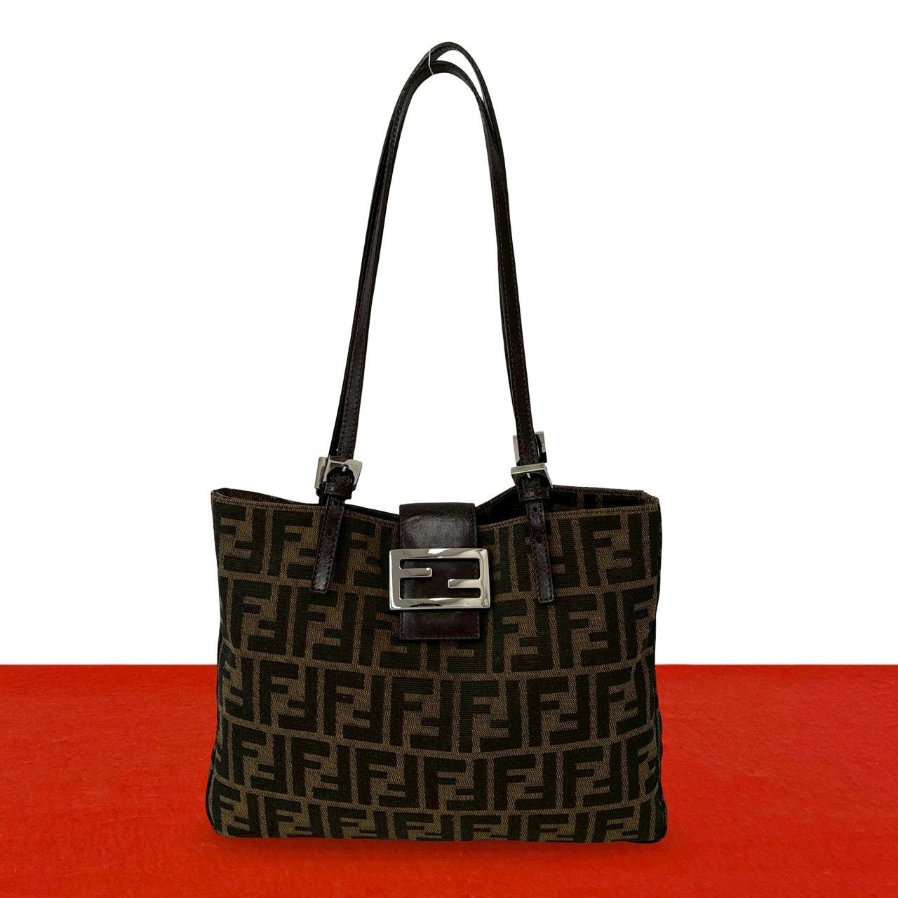 極 美品 FENDI フェンディ ヴィンテージ ズッカ FF 柄 キャンバス