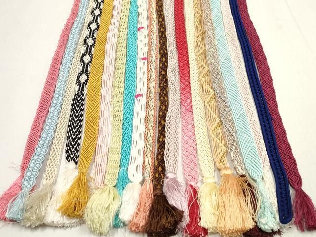 平和屋着物＊夏物　和装小物　帯締め20本セット　レース織　金銀糸　未使用あり　逸品　DABI0225xg