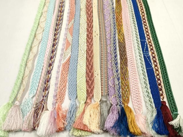 平和屋着物*夏物 和装小物 帯締め20本セット レース織 金銀糸 逸品 DABI0242xg