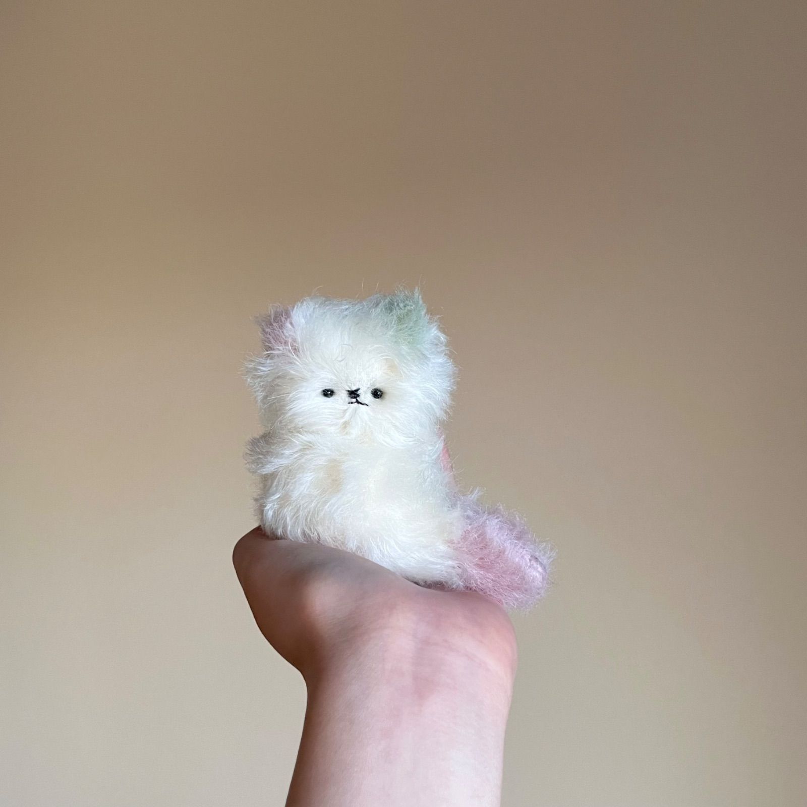 とけそうな、ねこ ( お花色 ) Cora 猫 ぬいぐるみ 作家 テディベア