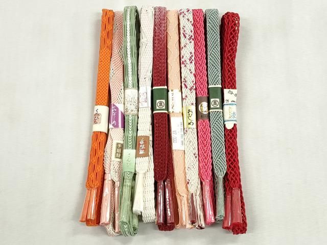 平和屋着物＊夏物　和装小物　上質な帯締め10本セット　レース織　金糸　高島屋扱い　逸品　未使用　CABJ3937qe 14,235円