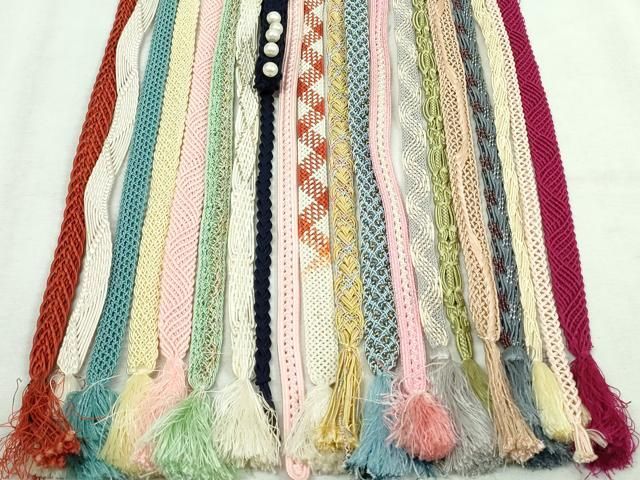 平和屋着物*夏物 和装小物 帯締め20本セット レース織 金銀糸 パール 未使用あり 逸品 DABI0251xg