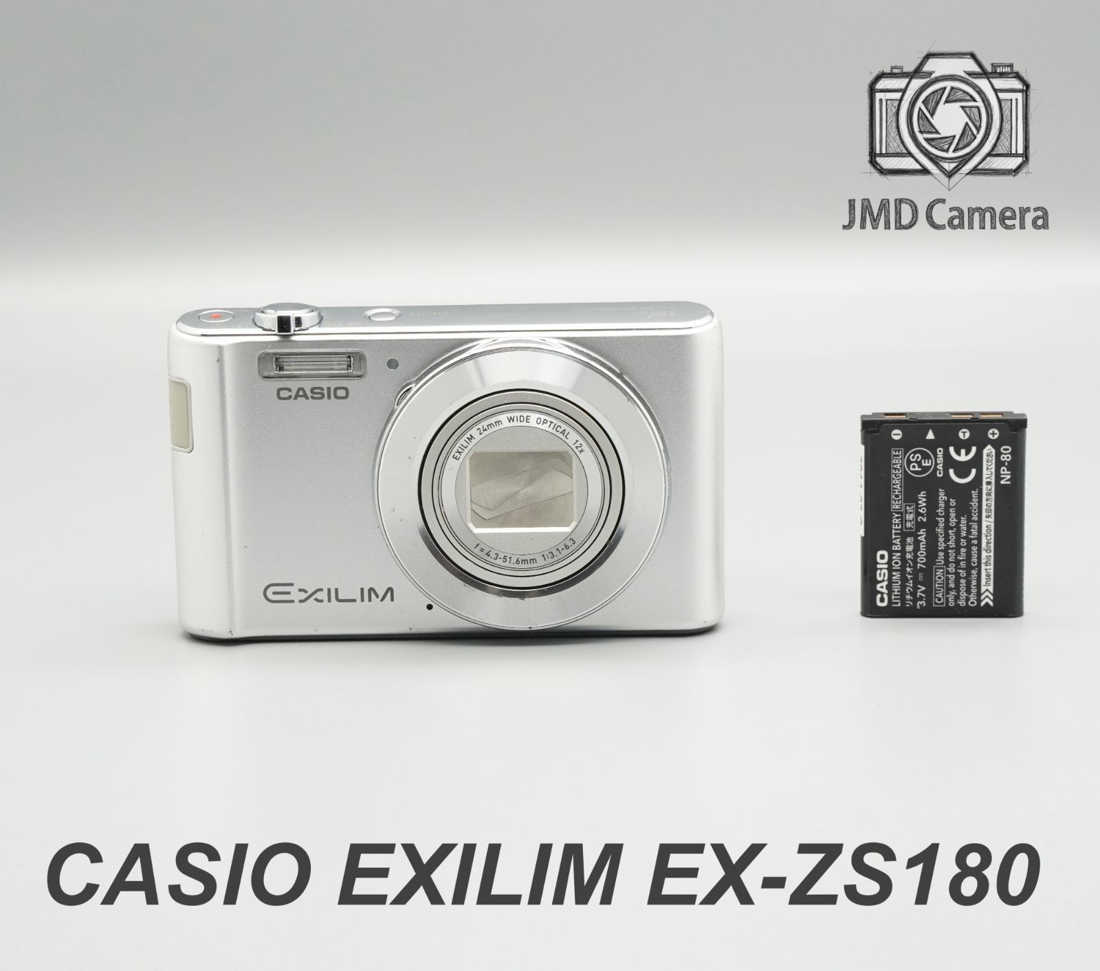 ○CASIO EXILIM EX-ZS180 コンパクトデジカメ 本体+バッテリーのみ