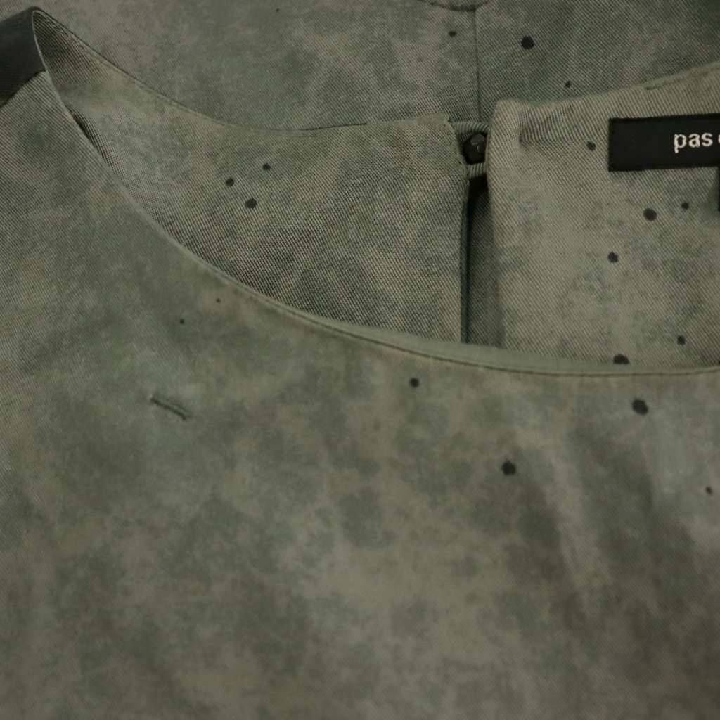 パドカレ pas de calais 半袖 ワンピース ロング 36 グレー /HK □OS