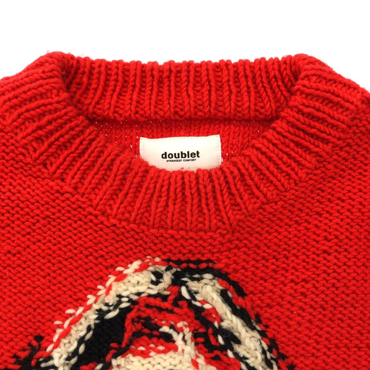 doublet ダブレット 19AW HAND-KNITTING JACQUARD PULLOVER ピエロ