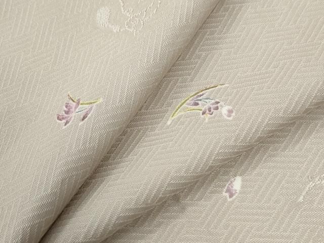 平和屋着物●上質な小紋　草花文　正絹　逸品　CABG1159yc