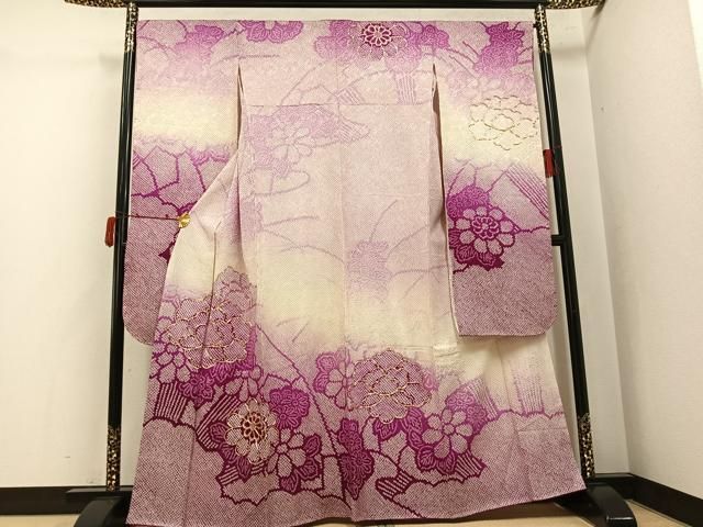 平和屋着物●豪華振袖　駒刺繍　絞り　花尽くし　正絹　逸品　AABJ6222ph 30,420円