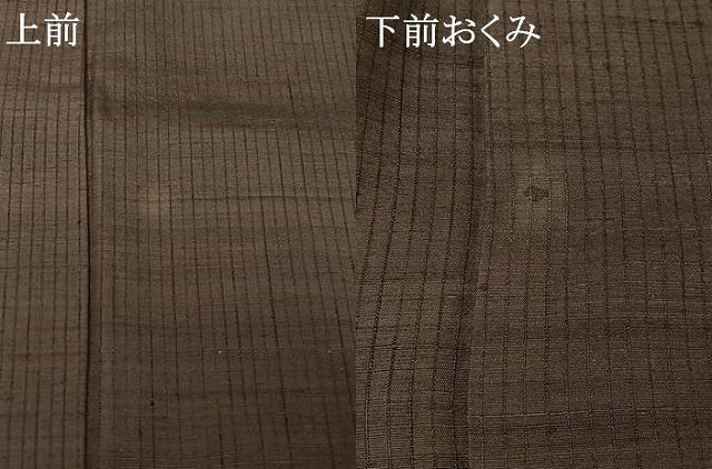 平和屋着物▽男性 単衣 葡萄鼠色 正絹 逸品 AABJ6022jh
