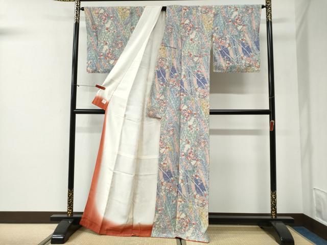 平和屋着物●上質な小紋 鬘帯花蝶文 鬼しぼ縮緬 高島屋金ラベル 正絹 逸品 CABG1199yc 平和屋着物●上質な小紋 鬘帯花蝶文 鬼しぼ縮緬 高島屋金ラベル 正絹 逸品 CABG1199yc