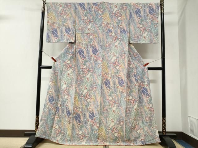 平和屋着物●上質な小紋 鬘帯花蝶文 鬼しぼ縮緬 高島屋金ラベル 正絹 逸品 CABG1199yc 平和屋着物●上質な小紋 鬘帯花蝶文 鬼しぼ縮緬 高島屋金ラベル 正絹 逸品 CABG1199yc
