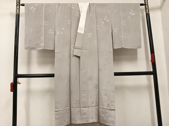 平和屋着物●長襦袢　無双仕立て　寿光織　草花地紋　金糸　正絹　逸品　未使用　AABJ3982ph 10,140円