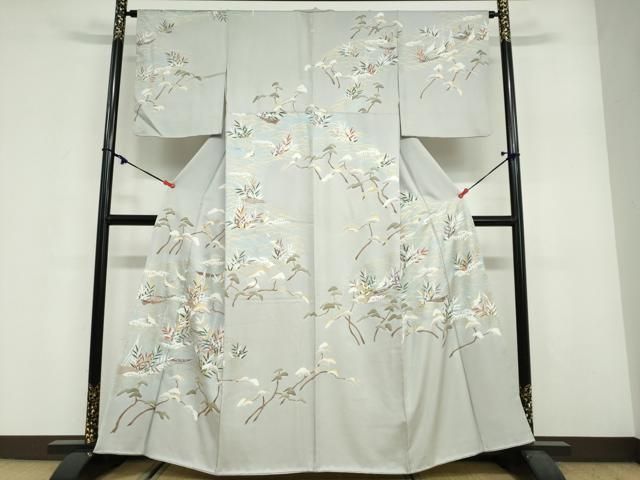 平和屋着物●豪華色留袖　駒刺繍　立波飛鶴小舟文　金彩　正絹　逸品　DABF1893ud 22,126円