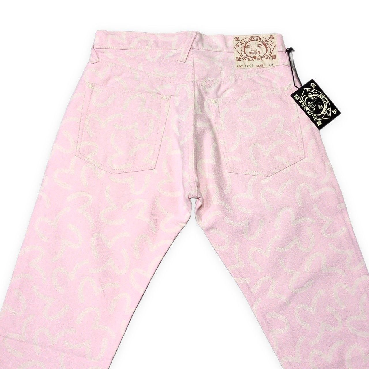 EVISU エヴィス 5500 ジャガード カモメ総柄 デニムパンツ ジーンズ
