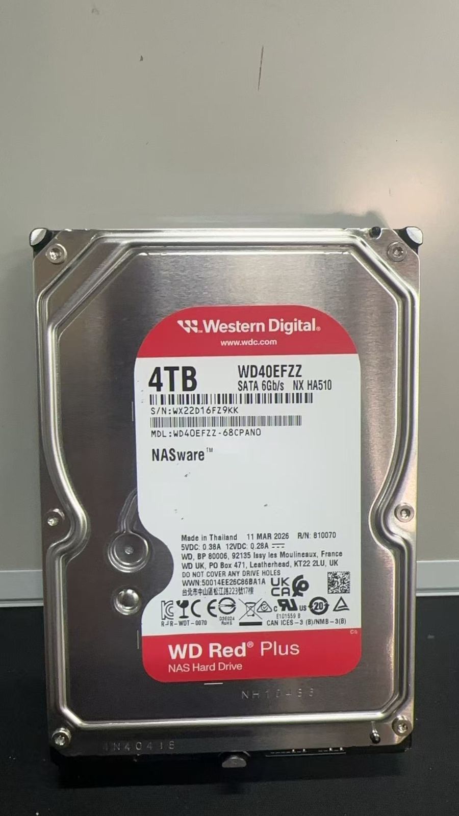 Western Digital WD Red Plus 4TB WD40EFZZ　HDD　ジャンク　++924932