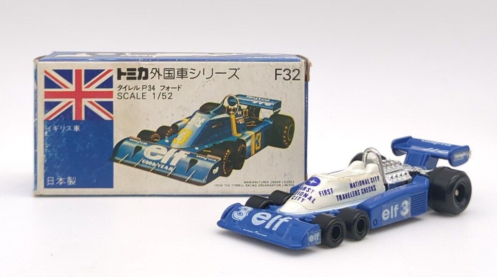 トミー トミカ青箱日本製 タイレル P34 フォード(白/紺) 3 elf F32-1