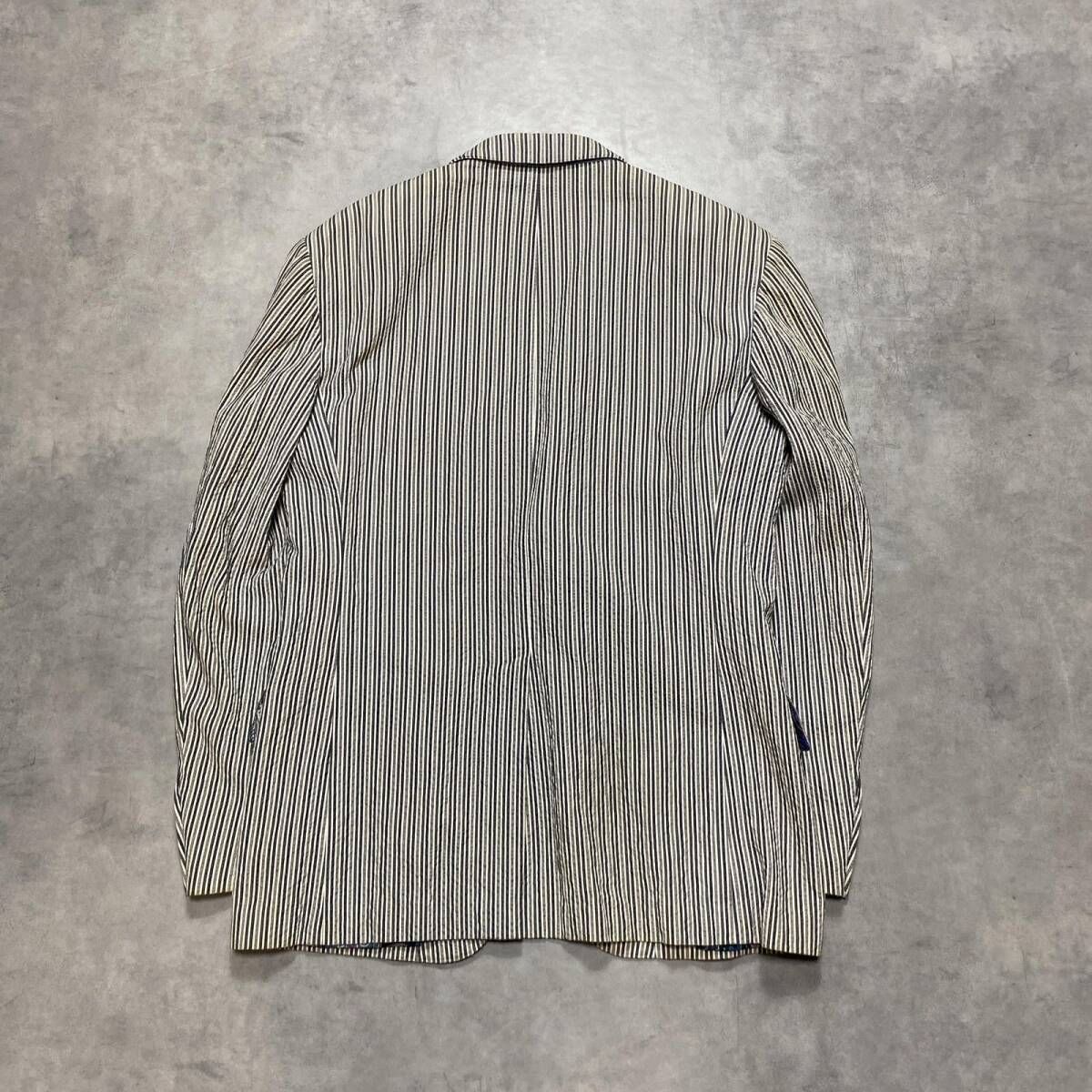 HQ306◇ETRO : 春夏用 シアサッカーテーラードジャケット◇48