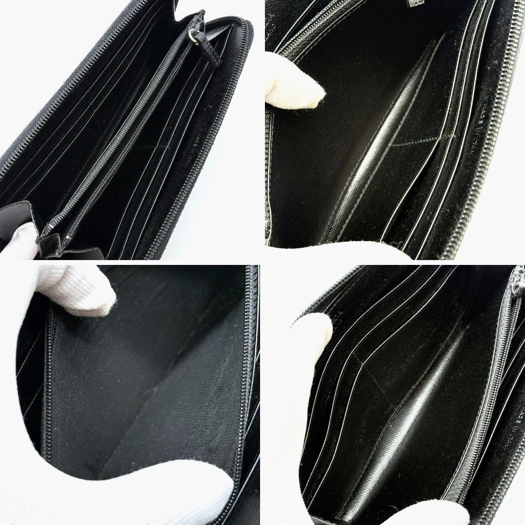 プラダ PRADA 長財布 ラウンドファスナー ナイロン ブラック 三角ロゴ