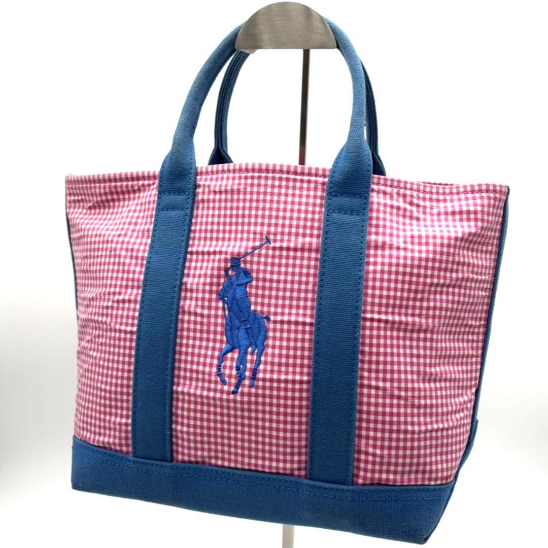 ラルフローレン Ralph Lauren トートバッグ キャンバス ギンガム