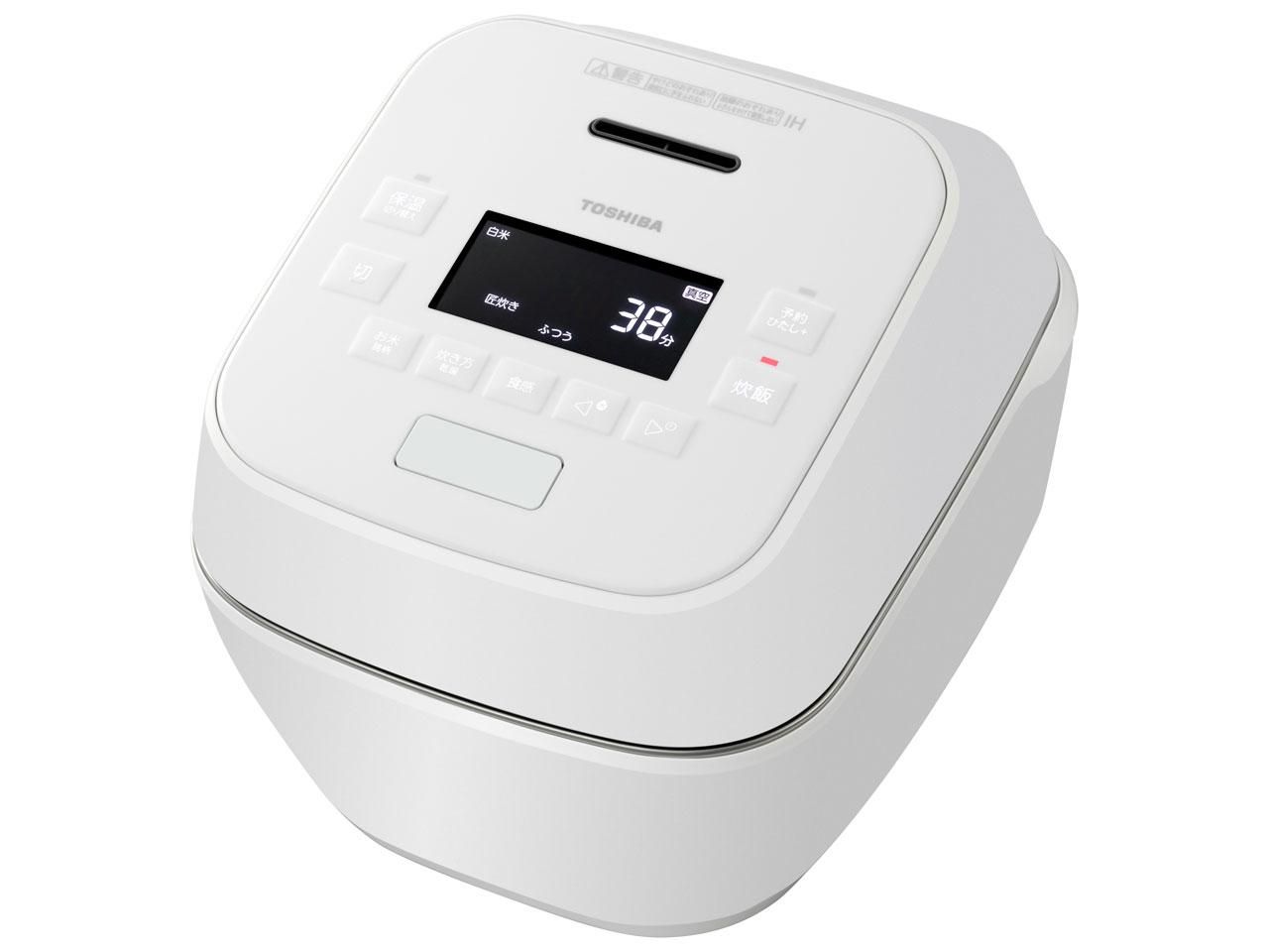 【新品・5営業日で発送】TOSHIBA 東芝 真空圧力IH炊飯器 極匠コース 連続加熱でふっくら感アップ 甘みプログラム 5.5合炊き グランホワイト(RC-10SGA(W))