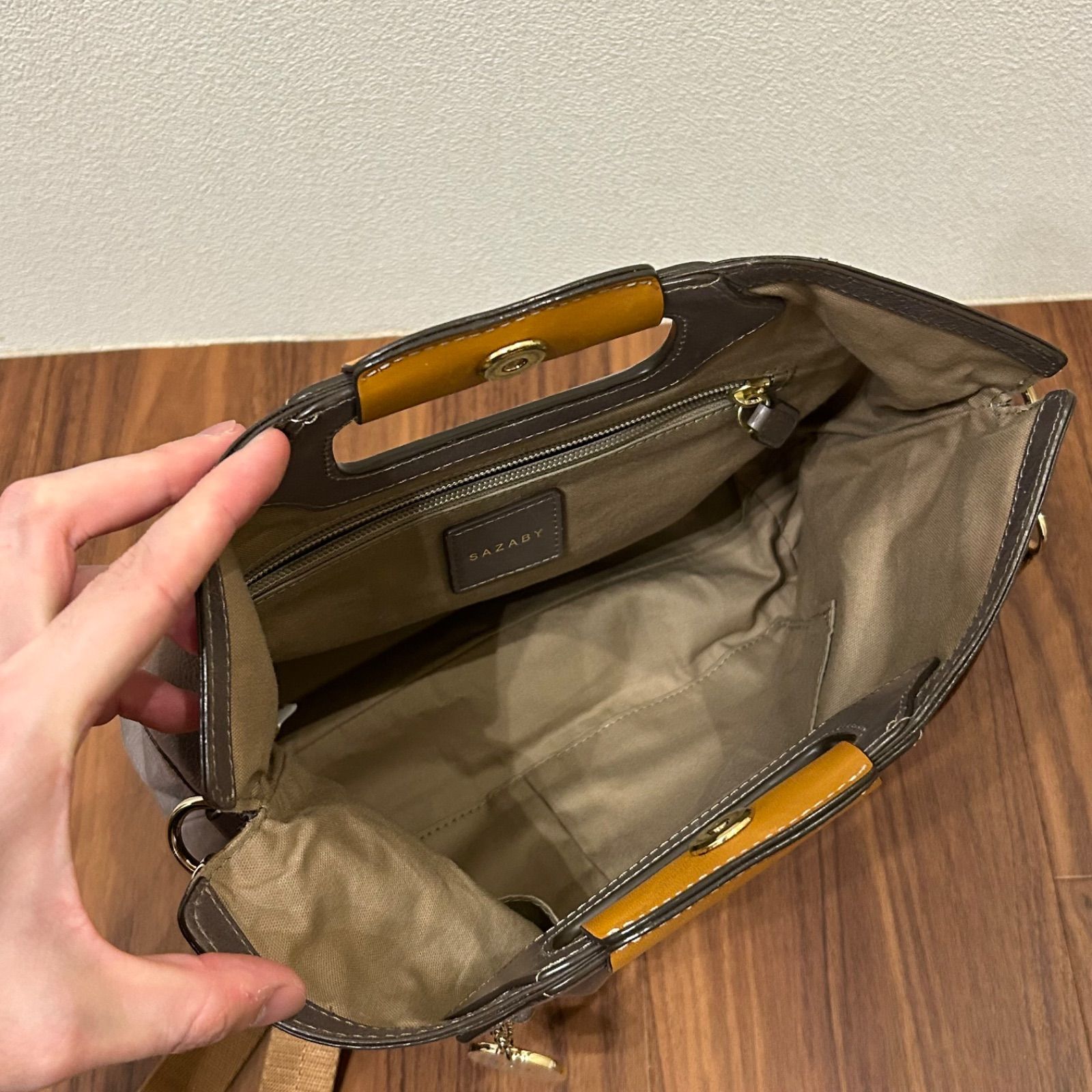 SAZABY サザビー レディース ショルダーバッグ トートバッグ 牛革 